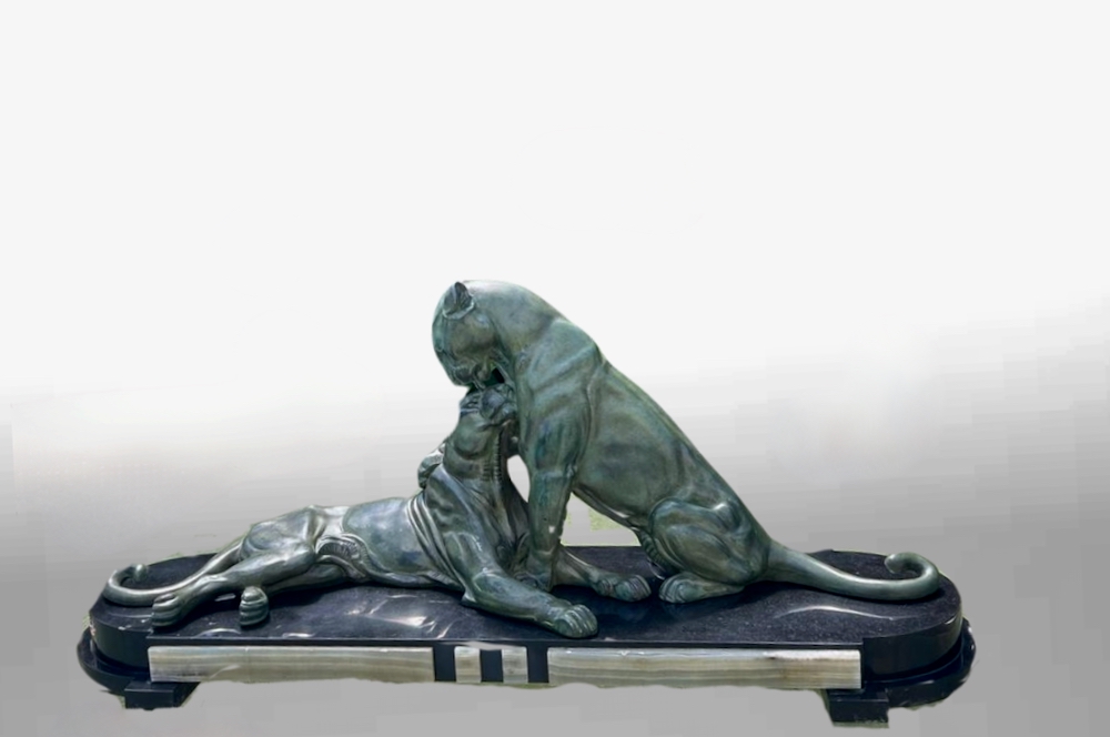 Panther Paris ca. 1930 Bronze / Marmor